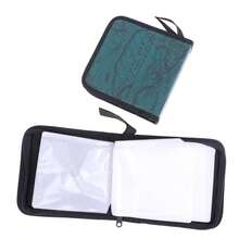 Caja de CD con patrón de mapa del mundo, bolsa de almacenamiento para DVD, funda organizadora, funda tipo billetera de nailon para paquete de CD para el hogar o el coche BFEA - Amarillo - Ver 5