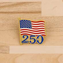 250th Anniversary Of The United States Enamel Pin American Flags Brooch Lapel Pins Badge On Backpack Clothing Accessories Jewelry Gifts - Gold - View 4