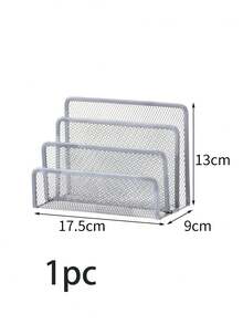 Multipurpose Metal Wire Grid Desk Organizer With Bookshelf, File Holder, Envelope/Card Slots - Space-Saving Freestanding Storage Rack Suitable For Home Office Decor, Compact Vertical Storage Design For Home And Office - Single Piece - View 5