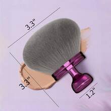 Blend & Blur Extra Large Body Makeup Brush For Self Tanner, Tanning Brush, Self Tan Makeup Applicator, Ultra Soft Kabuki Brush For Body Coverage, With Travel Bag (PURPLE With Travel Bag) - 紫色 - 查看 2