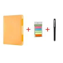 Minimalist Desktop Document File Box, Transparent Plastic Receipt Organizer Box, Office Supplies - Orange - View 9