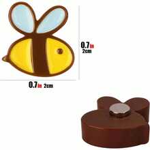 5/8/10pcs Cute Bee Fridge Magnets, Cartoon Animal Refrigerator Stickers, Kitchen Decor, Home Decor, Office & Kitchen Whiteboard Decorative Magnets - Multicolor - View 4