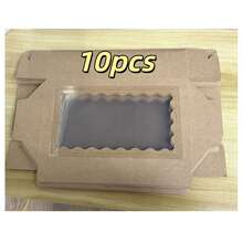 Hộp quà bằng giấy Kraft có cửa sổ trong suốt (10/20 chiếc) - Hộp đựng quà tặng đa năng, thích hợp cho đám cưới, tiệc độc thân, sinh nhật, Giáng sinh, Halloween, Lễ Tạ ơn - Kích thước: 7" x 4.3" x 1.5" - Nhiều màu - Xem 14