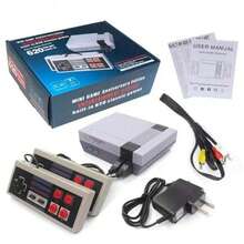 Mini Consola Retro 620 Juegos,Consola de juegos retro clásica, salida AV, sistema de videojuegos NES de 8 bits, 620 juegos integrados con 2 controladores clásicos,Super Consolas clásica Retro - Gris - Ver 6