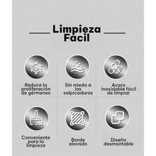 UNA MASCOTA Arenero Semicerrado para Gatos XL, Acero Inoxidable - Gris Claro - Ver 8