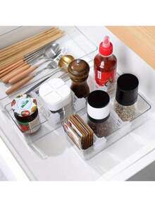 10个可调节冰箱隔板，可分隔1/5/10/20件物品，适用于饮料和酱料，可扩展冰箱搁架整理器，侧门储物空间，最大限度地利用冷冻室存储空间，保持物品整齐有序。 - 彩色 - 查看 7