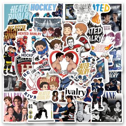 61PCS Heated Rivalry Stickers High Quality Stickers Decals Scrapbook,Journaling,Laptop,Bumper,Skateboard,Water Bottles,Computer,Phone Stickers Can Bring A Lot Of Fun To Your Life,The Perfect Gift For Adults