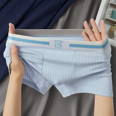 Men's Underwear Cotton Briefs Mid-Rise Breathable Plus Size Four-Corner Underpants