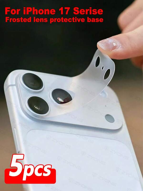 ZYONS 5pcs 9H Nano Glass Matte Lens Base Protector Compatible With Iphone 17 Pro Max/Pro/Air/17 – Anti-Fingerprint/Anti-Glare/Anti-Scratch, Precision Cut, Bubble-Free, Easy Install, Case-Friendly, Wireless Charging Compatible, Anti-Yellowing, HD Clear, Durable Minimalist Camera Guard. Applicable To Daily Shield, Office, Home Daily Shield Office Home Lens Protector Phone Camera Cover Waterproof Shockproof Anti-Fall Scratch Resistant