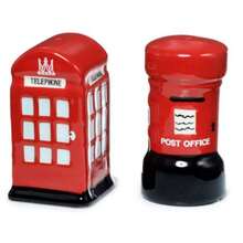Telephone And Letterbox Salt And Pepper Set - Red - View 4