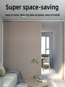 Multifunctional Magnetic Folding Door Curtain With Hooks And Clips - Easy Installation, Polyester Fiber Material, Machine Washable, Multiple Colors Available For Home And Commercial Decor - U Style - View 6