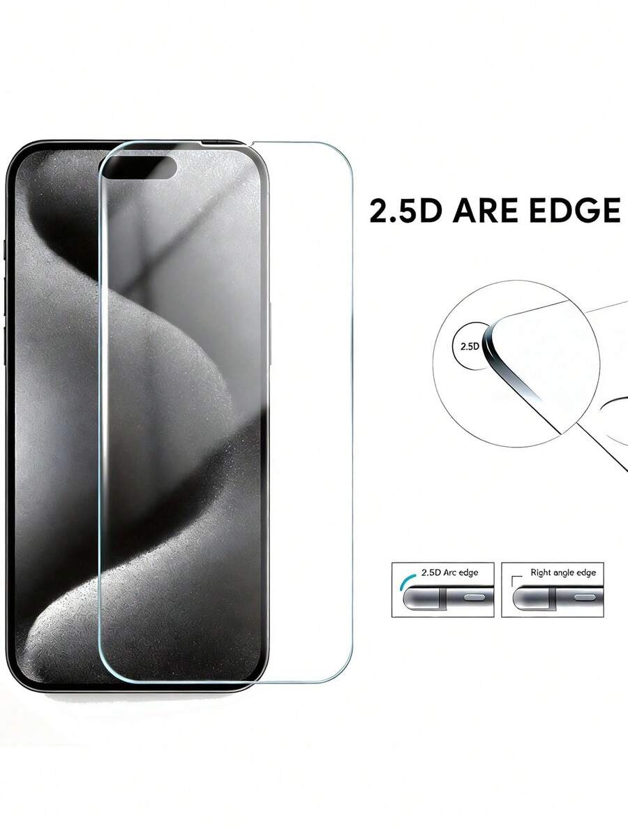1pc Apple Mobile Phone Full Screen HD Anti-Drop Tempered Glass Protective Film For IPhone 17 17 Pro 17Promax 16 Pro Max 16 16 Pro 16 Plus 15 Pro Max 15 15 Pro 15 Plus 14 Pro Max 14 Pro 14 Plus 14 13 Pro Max 13 13 Pro 12 11 Protective Film - Clear - View 1