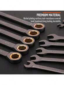 12pcs Metric Ratchet Wrench Set, 8-19mm Ratchet Combination Wrench With Organizer, 72 Teeth Chrome Vanadium Steel - Random Style Wrench - View 5