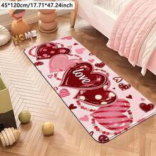 1 szt. walentynkowy, limitowana edycja, dekoracyjny dywan z nadrukiem serca, mały dywanik, dywanik antypoślizgowy, dywanik do salonu, dywanik do sypialni, nowoczesny, minimalistyczny, kwadratowy dywanik łazienkowy z imitacji wełny, prostokątny dywanik do salonu i sypialni w stylu nordyckim, gruby plusz, wielokolorowy, antypoślizgowy spód, składany i do przechowywania, podnosi poziom wystroju domu - Wielokolorowe - Zobacz 13