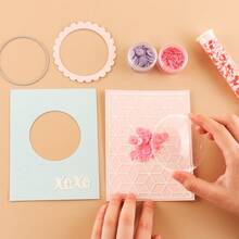 10PCS Clear Plastic Dimensional Shaker Domes Cards For Card Making Handmade Crafts Clear Pouch Cover Scrapbooking Tool Birthday Gifts - Circle - View 7