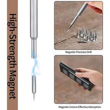 25合1螺丝刀套装，24件套磁性精密迷你口袋螺丝刀套装，适用于手机/电脑/相机的小型维修套装 - A - 查看 3