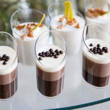 50/30/20/10个装透明斜角杯，布丁果冻冰淇淋杯，甜点杯，派对婚礼餐饮用品食品容器，迷你甜点开胃菜杯，餐厅迷你开胃菜盛放杯，适用于派对、婚礼、餐饮、冰淇淋、布丁和食品容器，厨房用品 - 透明 - 查看 9