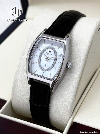 Pablo Raez Original Classic Women Watch 18K Gold Silver Non Tarnish Color Charming Jewelry Lady Wristwatch Top Brand New Barrel-Shaped Stainless Steel Luxury Wristwatch For Ladies 50m Waterproof Real Bar Golden Scales Display Female Casual Fashion