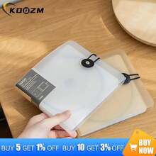 Estuche de plástico transparente con hebilla para CD, bolsa organizadora de almacenamiento con soporte para DVD B34T - A3 - Ver 4