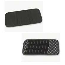Estuche de almacenamiento para DVD, parasol para coche, soporte para disco de CD, bolsa de almacenamiento para CD y DVD, organizador de vehículo, accesorios de Interior de coche FLMM - Línea blanca - Ver 6