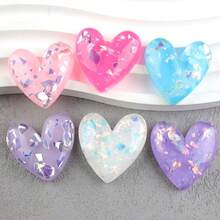 5/10pcs Acrylic Heart-Shaped Refrigerator Magnets, DIY Kitchen, Office Whiteboard, Storage Cabinet, Dishwasher Decor, Mixed Colors, Home Decor - Multicolor - View 7