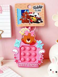 TEDDYISLAND Teddy Love Land - A Cute And Popular Toy Keychain, Couple's Schoolbag Pendant, Gift Item, Cartoon-Themed Creative Toy, Squeeze And Laugh Key, Stress-Relieving Intelligence Toy, Backpack Pendant, Small Accessory, Doll Machine. - Multicolor - View 9