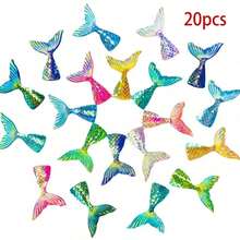 20/50/Pcs 透明樹脂配件美人魚尾DIY材料裝飾 - 多色 - 查看 18
