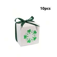 5/10/15/20pcs Set European Saudi Palm Tree July 4th White Gift Box Embossed Palm Tree Candy Box - Multicolor - View 7