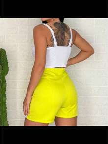 Cropped Top In Glittery Rhinestones With Straps And V-Shaped Toe - Perfect For Parties. - White - View 4