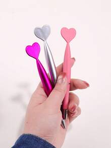 3PCS Heart-Shaped Ballpoint Pens, Black Ink Pen Set, Smooth Writing Office Supplies, Creative Desk Stationery, Gift For Colleagues And Friends - Sets - View 7