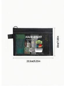 这款“发饰”网眼化妆包饰有发饰图案，多功能化妆包，可收纳发夹、发带等，红色气垫设计，便携易收纳，可作化妆包、护肤包、旅行必备、宿舍用品、新娘礼物、母亲节礼物、生日礼物等。它集化妆收纳、洗漱包、化妆袋、洗漱包、旅行包、度假必备、女性旅行礼物等功能于一体。 - 彩色 - 查看 11