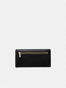 Michael Kors Women's LOGO PVC Leather RFID Blocking Flap Clutch Wallet - Black - View 5