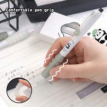 熊猫造型动物主题极简风格软握按压式凝胶笔，书写流畅，连续出墨，速干，适合DIY学习办公书写，黑色速干大容量凝胶笔，搭配大容量多层笔袋，是返校必备办公用品，也是情人节礼物的理想之选。 - 多色 - 查看 10