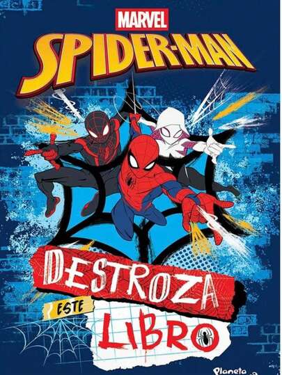 Libro "Destroza este libro Spider man" (Creatividad, expresión libre, imaginación, juego entretenido, identidad"