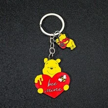 Disney Winnie The Pooh Keychain Cartoon Figure Pooh Bear Love Pendant Keyring Men Women Backpack Jewelry Accessories Gifts - KC1500 - View 2