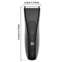 Multifunktions-Körperhaartrimmer, geeignet zum Trimmen der Körperhaare, Typ-C-Aufladung, digitale Anzeige, praktisch und einfach zu bedienen, geeignet für den Eigengebrauch oder als Geschenk, Akkukapazität 500mAh - Schwarz - Übersicht 4
