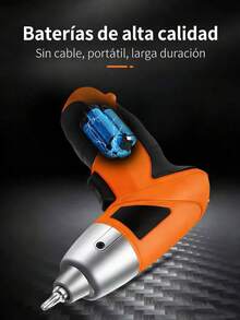 2026 nuevo juego de herramientas de mantenimiento de perforación eléctrica doméstica destornillador eléctrico de litio, kit de herramientas de combinación de carga de cable usb, un juego de diez juegos de mini, fácil de usar y - Naranja - Ver 3