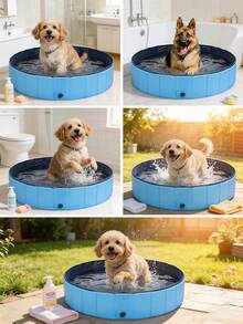 Foldable Dog Pet Bath Pool Collapsible Dog Pet Pool Bathing Tub Kiddie Pool Doggie Wading Pool For Puppy Small Medium Large Dogs Cats And Kids   Foldable Dog Pool Portable Pet Bath Tub And Kiddie Swimming Pool Collapsible Bathtub For Puppies Small Medium And Large Dogs Cats And Kids - Multicolor - View 11