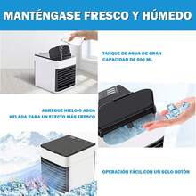 Aire Acondicionado PortáTil Mini, Ac PortáTil Personal Con 2 Velocidades Y 2 Modos De NebulizacióN, Enfriador De Aire Recargable, Aire Acondicionado Silencioso Para HabitacióN, AutomóVil, Oficina Y Exteriores, Enfriador De Aire PortáTil, Ventilador De RefrigeracióN Por Agua, Ventilador De RefrigeracióN Mini, Ventilador De Aire Acondicionado Con 3 Niveles De Velocidad Del Viento, 2 Niveles De Rociado Y 3 Niveles De Temporizador, Tanque De Agua Grande - Blanco - Ver 4