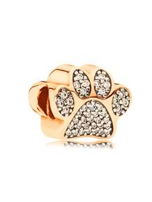 1件欧美风格银灰色和黄色手工迷你可爱脚印串珠手链/项链/吊坠创意DIY饰品配件 - 彩色 - 查看 10