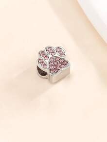 1件欧美风格银灰色和黄色手工迷你可爱脚印串珠手链/项链/吊坠创意DIY饰品配件 - 彩色 - 查看 5