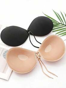 2/1pc Invisible Push-Up Bra, Round Drawstring Invisible Bra, Reusable, Suitable For Various Occasions. - Multicolor - View 7