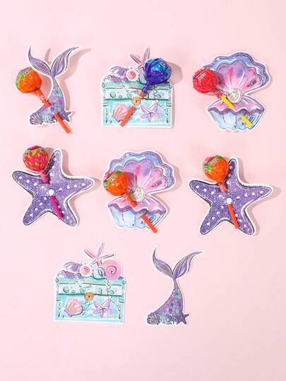 48 pièces Cartes en papier pour sucettes Lollipop queue de sirène violette, Porte-sucettes queue de sirène, Sacs cadeaux pour fête d'anniversaire de filles, Fournitures d'emballage cadeaux pour baby shower, Sacs cadeaux pour enterrement de vie de jeune fille, Fournitures pour 1er anniversaire, Décoration de table pour fête entre amis et famille, Décorations d'anniversaire, Décoration pour révélation du , Décoration de baby shower, Décorations de fête thème océan, Cadeaux d'anniversaire, Cadeaux de fête