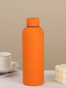 304 Stainless Steel Small Mouth Insulated Cup, Outdoor Vacuum Insulated Water Bottle With Rubber Coating, 500ml Capacity, Fits Car Cup Holder, Double Wall - Multicolor - View 6