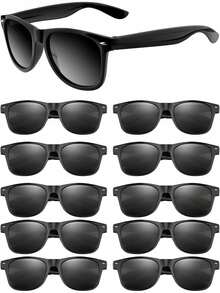 3pcs Retro Party Glasses - Variety Of Classic Wide Frame Glasses, Lightweight PC Material, Matte Black Style, Suitable For Costume Parties, Weddings, Photo Shoots, Unisex, Event Gifts, Fashionable - Multicolor - View 2