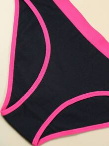 1件装女士纯棉内裤三角裤柔软透气女性内衣 - 彩色 - 查看 7