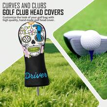 Fashionable Skull Design Golf Club Head Cover, Fits #1 Wood, #3 Wood, #5 Wood And Other Numbered Clubs - Black - View 5