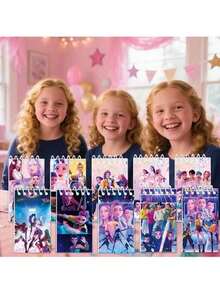 10pcs K-Pop Huntri/X Mini Spiral Notebooks, Memo Pads, Idol Theme Party Gifts - Multicolor - View 5
