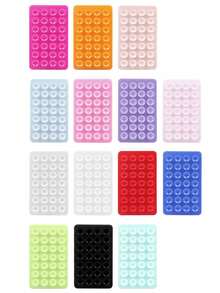 2pcs Silicone Adhesive Phone Holder, Phone Accessories, Phone Case, Back To School Essential, Double-Sided Suction Cup Phone Stand With 28 Suction Cups, Non-Slip Silicone Sticky Phone Holder For Selfie And Video, Multi-Functional Phone Accessories Fit All Models - Multicolor - View 6
