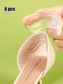 Silicone Heel Grips, Thick Half Size Inserts For Loose High Heels, Anti-Slip Shoe Pads For Women - Transparent - View 10